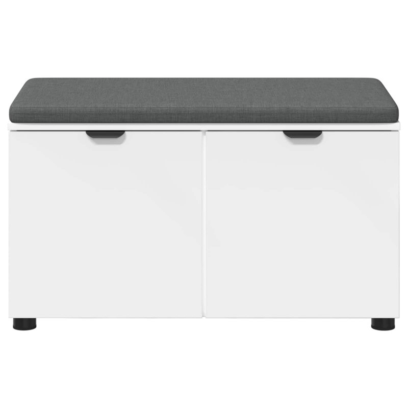 Storage Bench, 46cm H x 80cm W x 38cm D, White