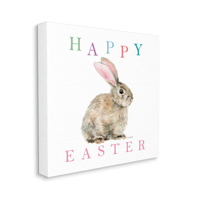 Joyeuse Pâques avec le lapin Woodland