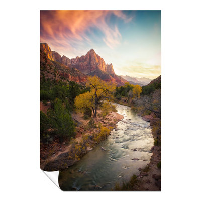 Beautiful Sunset In Zion National Park - No Frame Print