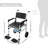 Lockable Rolling Shower Chair With Commode(O-Shape Seat)