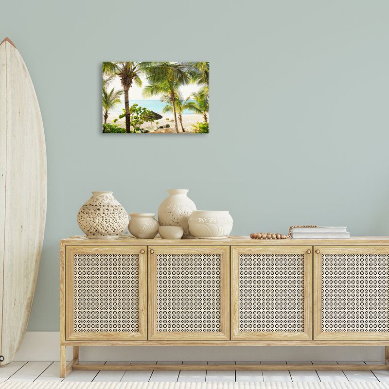 Art mural sur toile Tropical Beach Resort par Susan Bryant, H 16 po x l 24 po