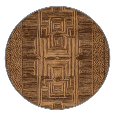 Washable Tapa Patterns Hawaiian Area Rug