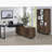 3-Shelf Bookcase With Slatted Doors