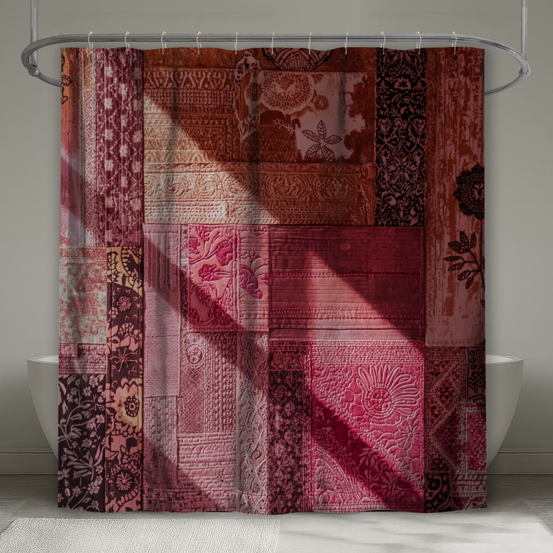 Rideaux de douche Patchwork, L 70 po x H 93 po