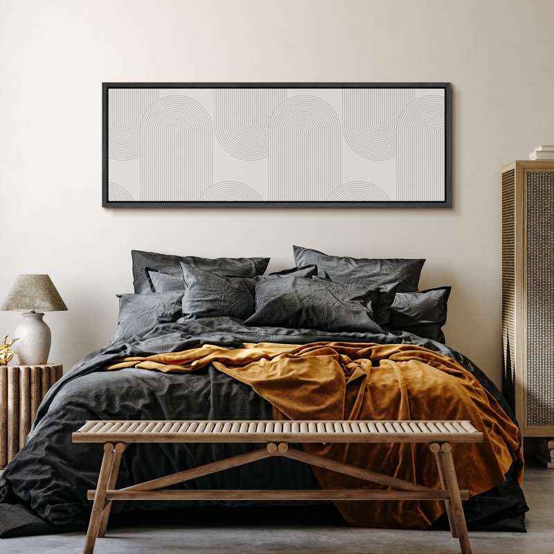 Geometric Line " Abstract Minimalist Geometric Patterns Rustic Hanging Painting Extra Large Artwork Pictures ", 20" H x 60" W