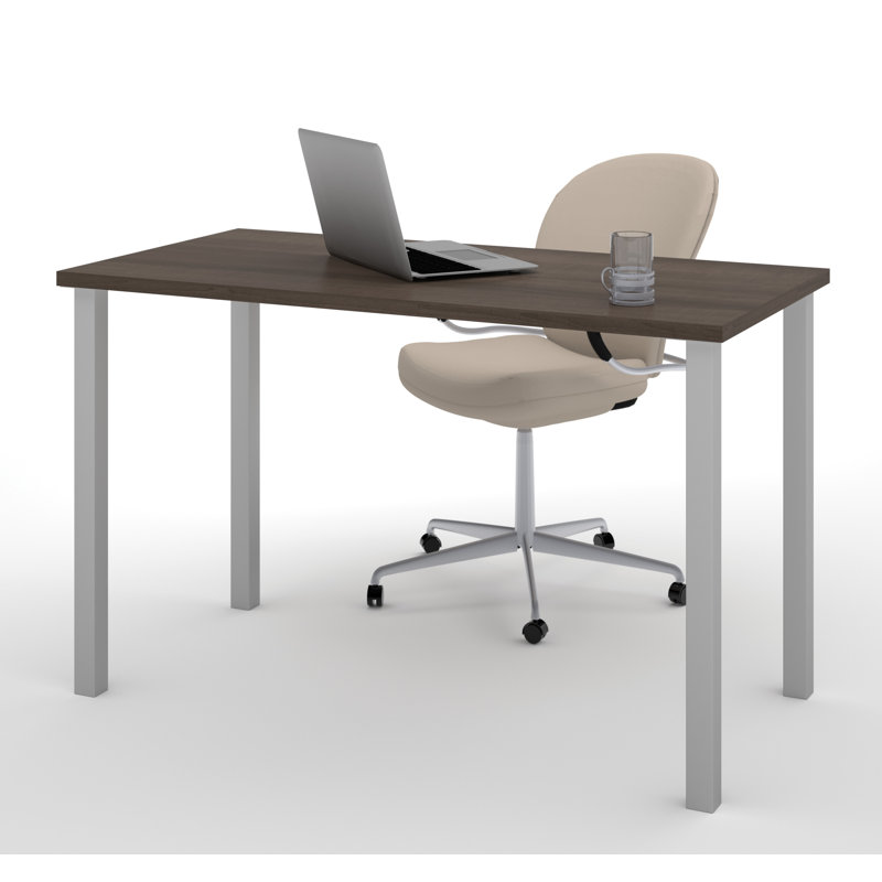 Manufactured Wood and Metal Writing Desk, 29" H x 47.6" W x 24" D, Antigua