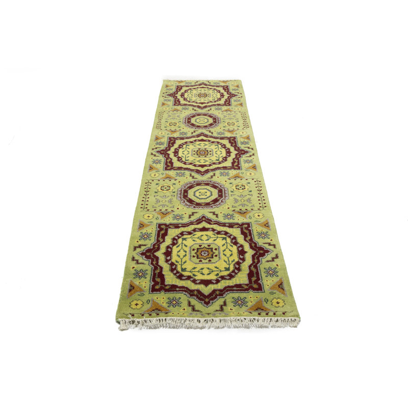 Tapis traditionnel en laine Shynar, Tapis de couloir 2 pi 7 po x 9 pi 7 po