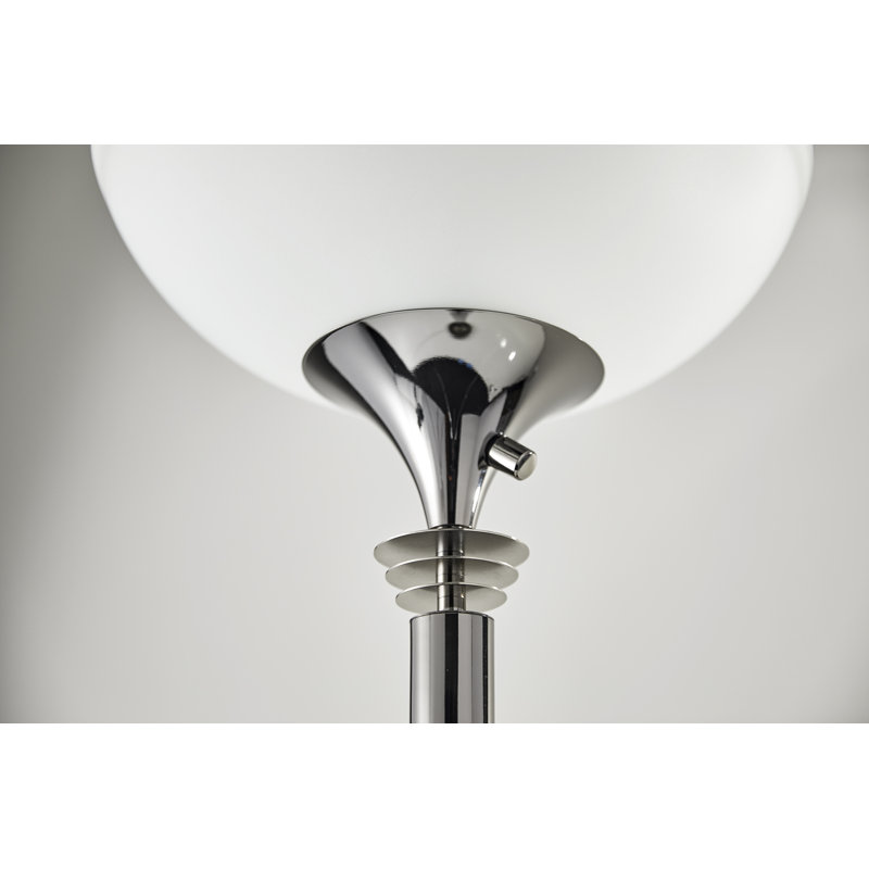 Bertolde 71.5'' Torchiere Floor Lamp, Black Nickel