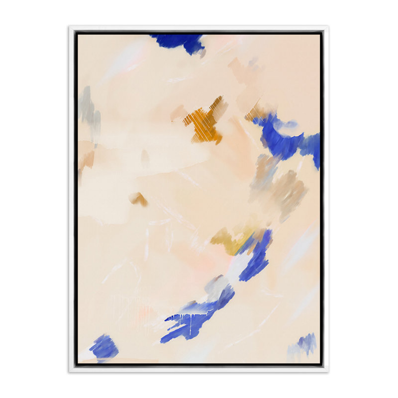 Unfolding No 2 Painting by Patricia Vargas, 40" H x 30" W, Rustic Walnut Framed