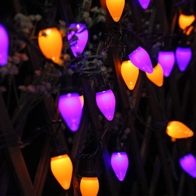 C7 Bulbs Halloween String Lights 50 LED 24Ft Strawberry Light For Outdoor