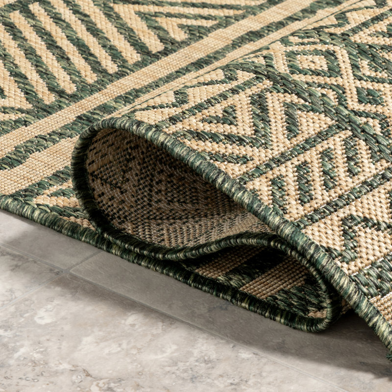 Abbey Tribal Striped Indoor/Outdoor Area Rug, Rectangle 4' x 6'