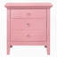 Table de chevet rose avec rangement