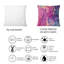 Coussin décoratif imprimé mauve et mauve liquide fuchia Art Modern-363655564