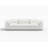 120" White Linen Blend Modular Sofa With Toss Pillows