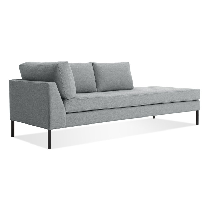 Paramount Chaise Lounge, Sanford Ceramic Crossweave, Metal, Left Hand Facing