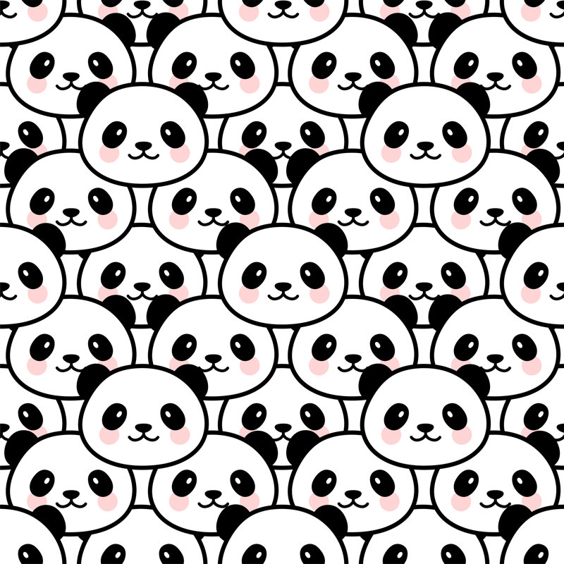 Panda by Katritch - Wrapped Canvas Print, 30cm H x 30cm W x 3.8cm D