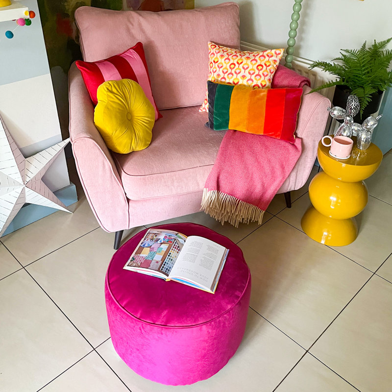 Polyester Refillable Classic Bean Bag, Pink