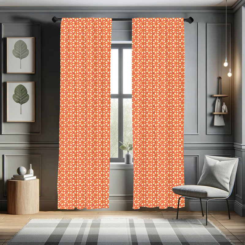 Semi-Sheer Rod Pocket Curtain Panels, 28" x 84"