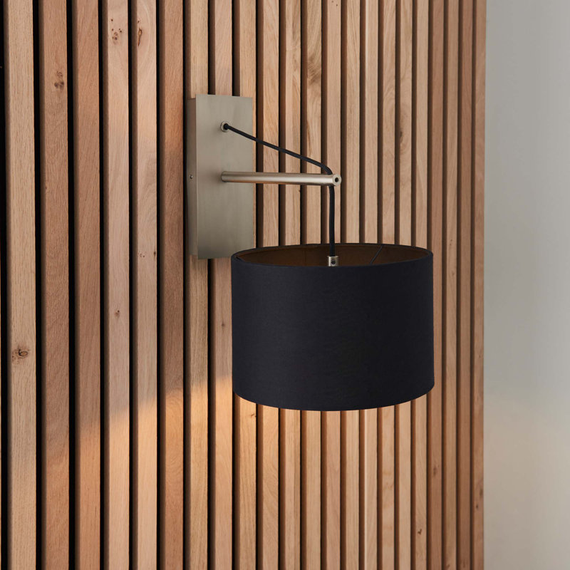 Meggan 1 -Light LED Dimmable Hardwired Armed Sconce, Matte Nickel