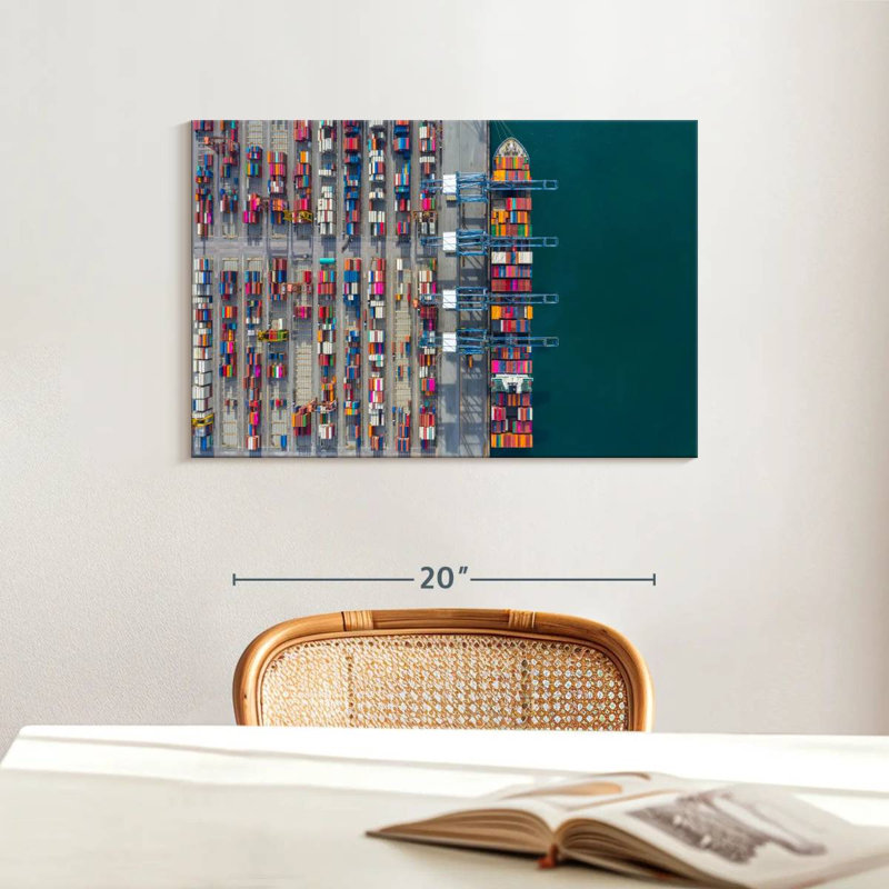 Mehar Seaport From Above, 16" H x 24" W