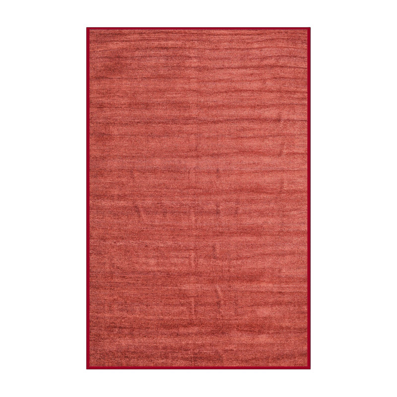 Tapis contemporain rouge, Rectangle 7 pi x 9 pi