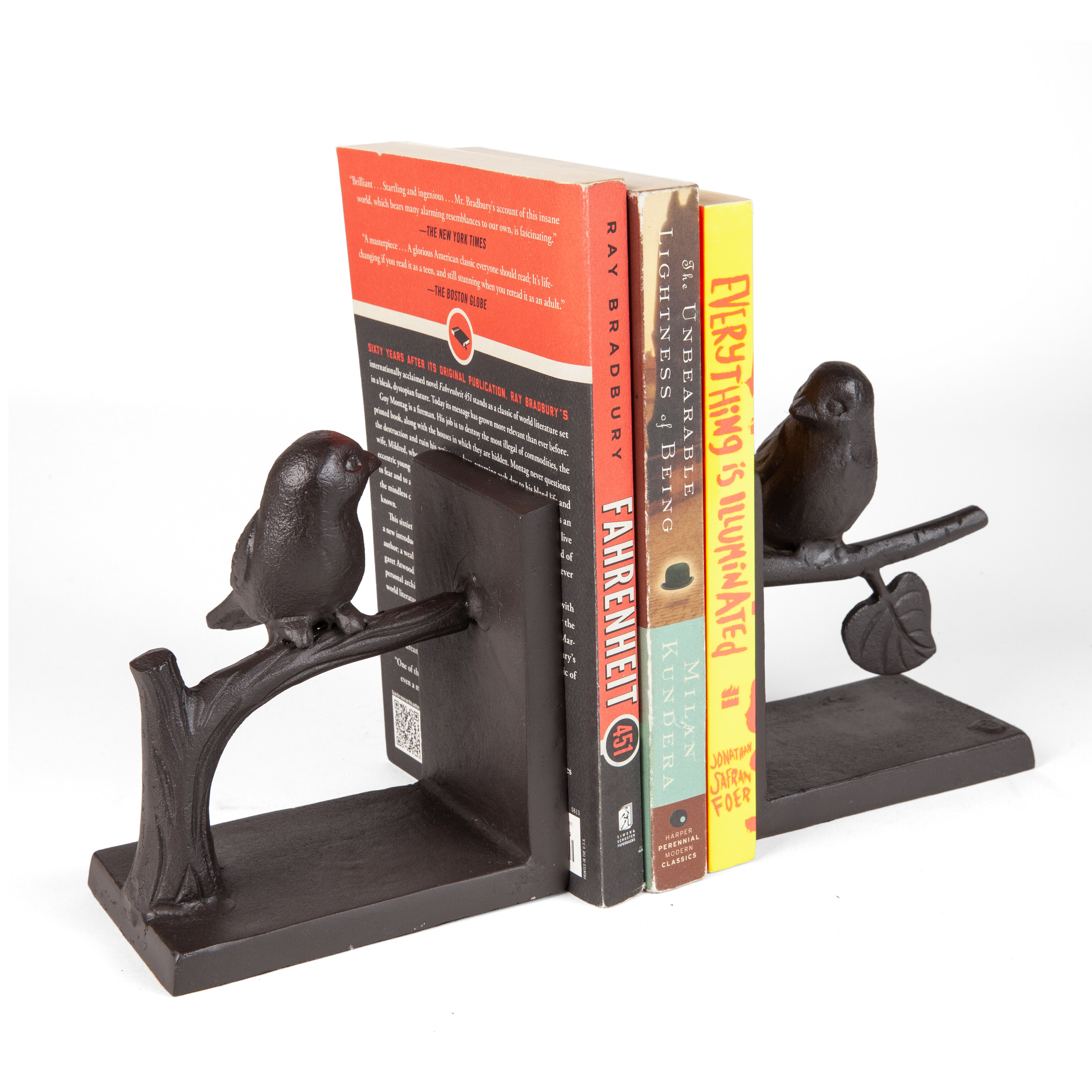 Rabbit Bookends Book Stand Holder Resin Figurines for Home Cabinet