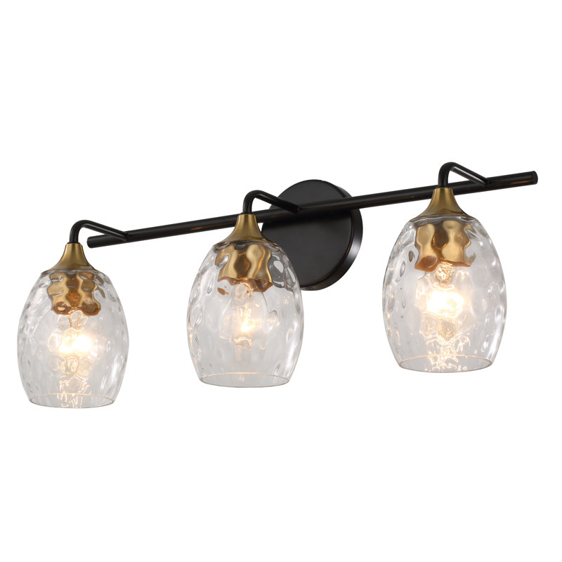 Éclairage pour meuble-lavabo noir 3 lumières