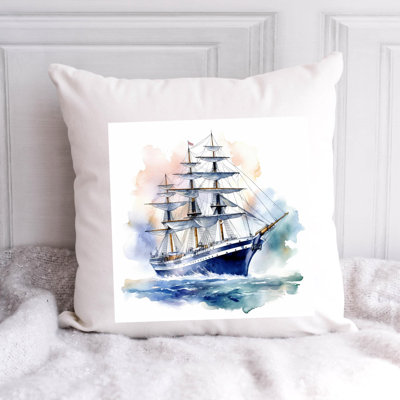 Cotton / Polyester Blend Reversible Throw Pillow