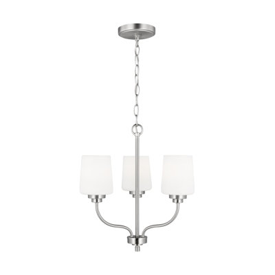 Windom 3 - Light Steel Dimmable Chandelier