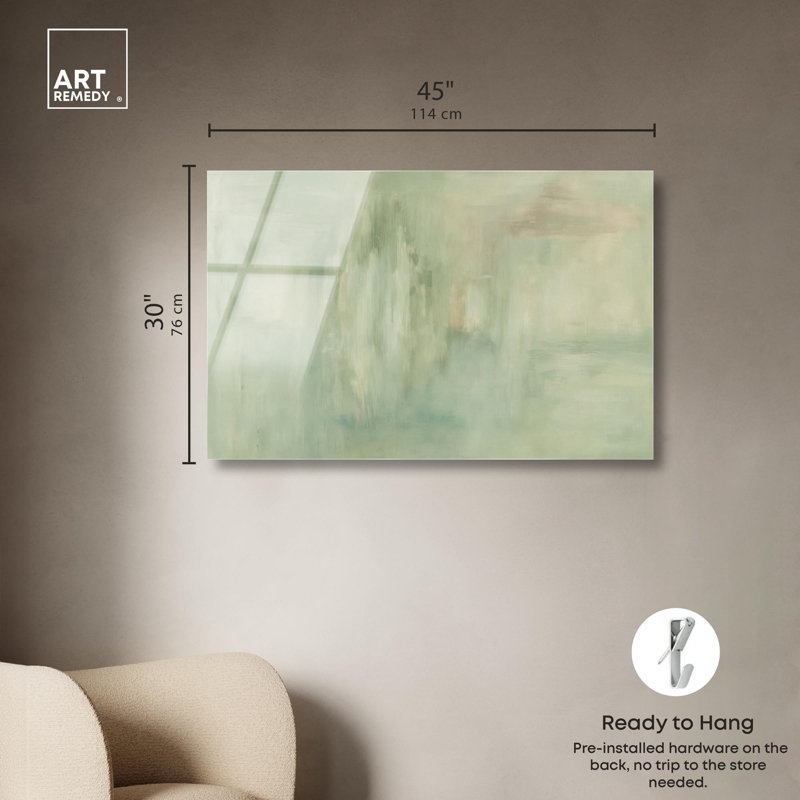 «Soft Verdure», reproduction d'art acrylique par Art Remedy, H 30 po x l 45 po