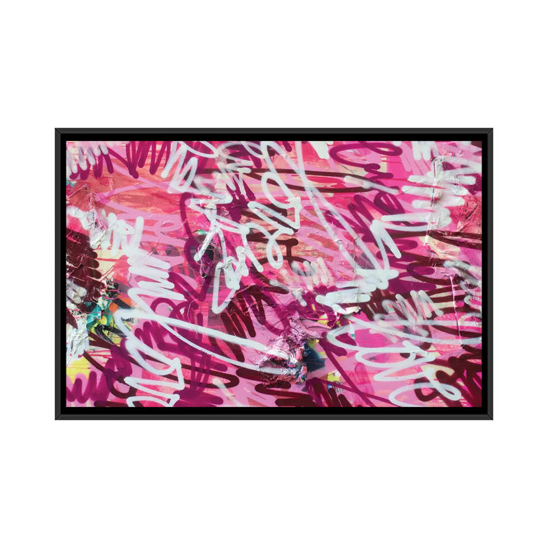 « love v », reproduction sur toile, H 18 po x l 26 po x P 1,5 po, Toile avec cadre noir, Pas de tapis