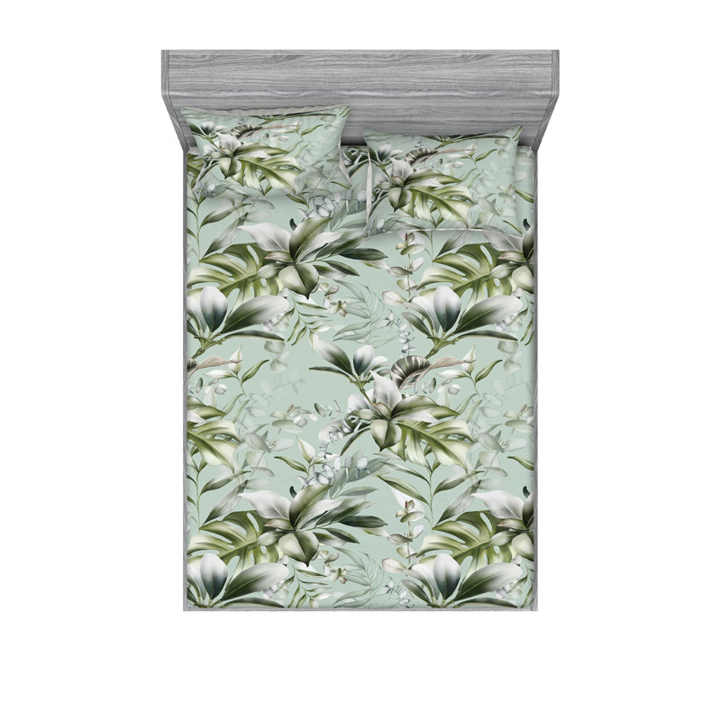 Drap-housse et taie décorative Ambesonne, Ensemble de draps très grand californien avec 2 t