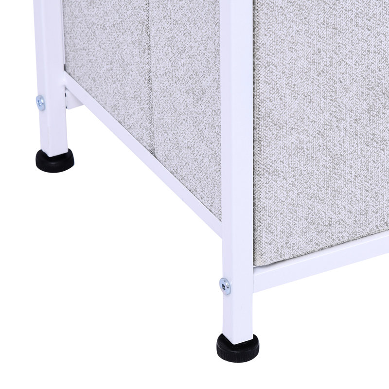 Table de chevet avec rangement à 5 tiroirs Grey