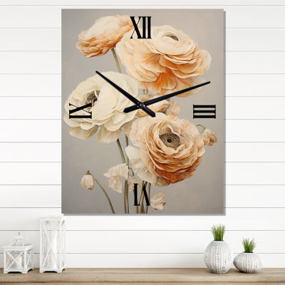 Daguan - Ranunculus Wall Clock Oversized