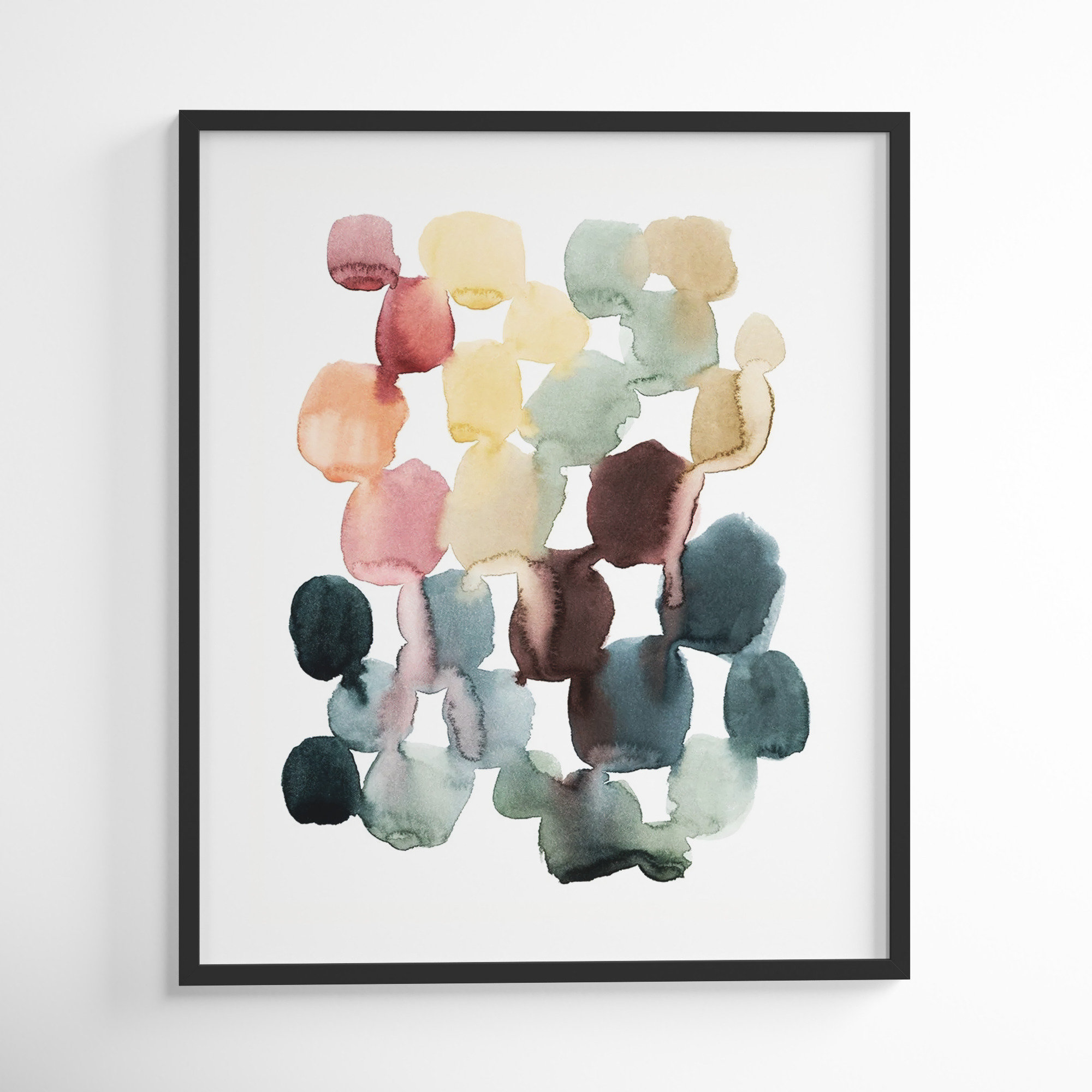 Desert Stones II by Grace Popp, 37" H x 31" W, Black Framed Paper