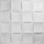 Panneau mural 3D 19,625 "x 19,625" en blanc (paquet de 20)