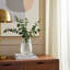 Élégant vase en verre à fleurs chatoyantes pour la décoration intérieure - Vase de table de forme moderne pour décor de salon ou de vestibule - Transparent