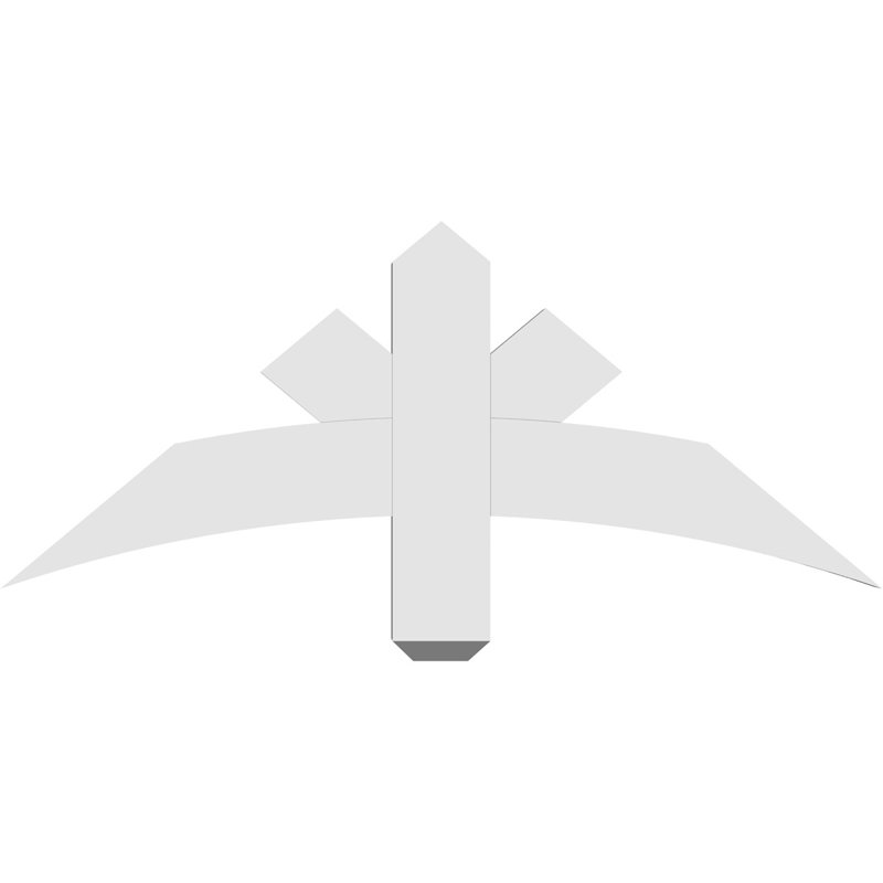 Support de pignon Alberta Alberta, H 15 po x l 36 po (pas: 10/12), P 2 po x F 4 po, PVC