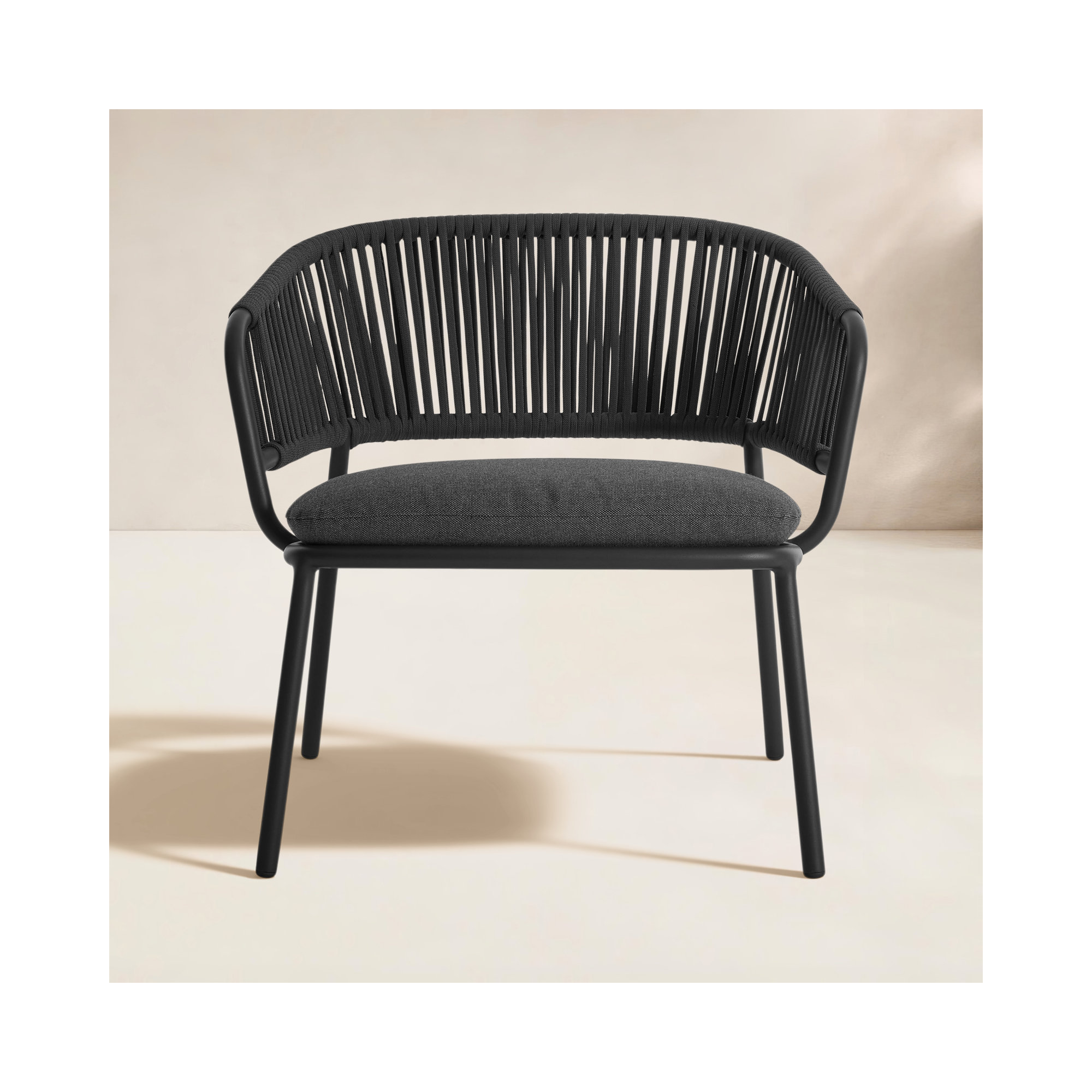 Mate Powder Coated Aluminum Outdoor Lounge Chair , Sunbrella® Cushions Included, Toohey Charcoal