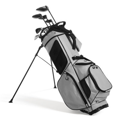 Golf Cart Bag, 14 Way Top Divider Organizer, 2-in-1 Golf Club Bag with Full-length Divider, Dual Shoulder Straps, Support Legs, Rain Hood, Storage Pockets, Lightweight Polyester for Men & Women