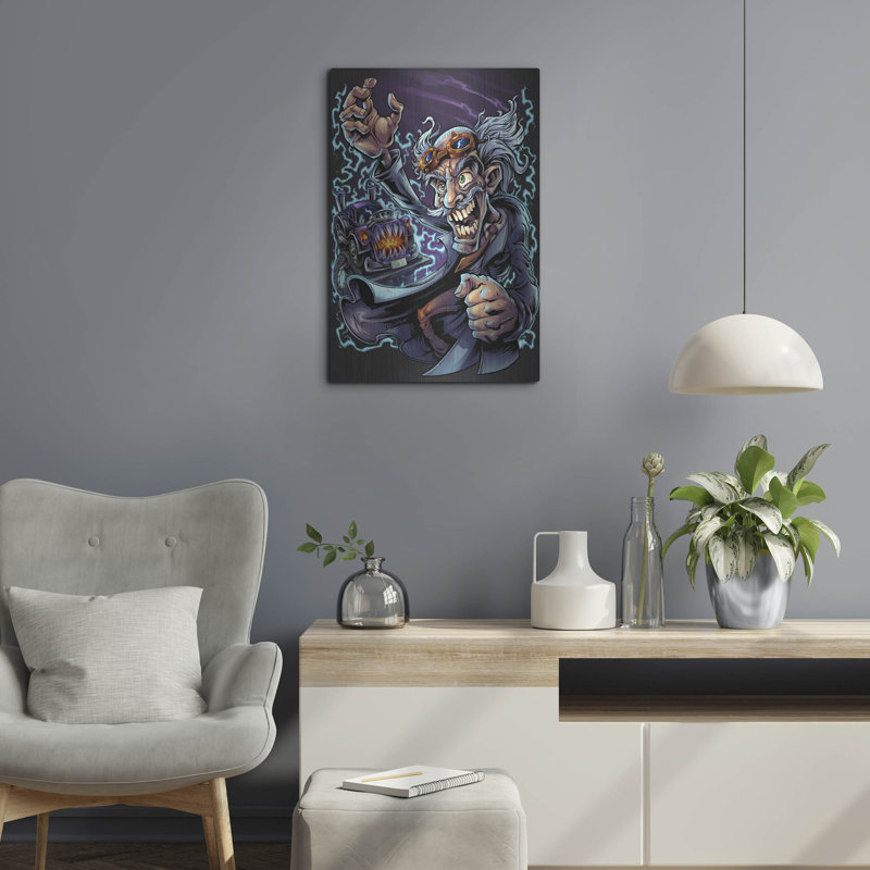 «Mad Scientist» par Flyland Designs, art mural en métal, H 24 po x l 16 po