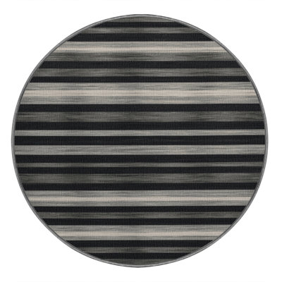  Tapis lavable rayé gris clair graphite