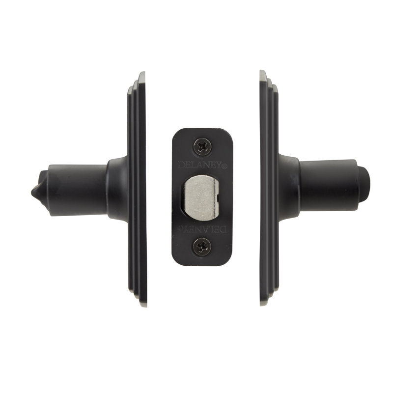 Levier de porte d’intimité avec rosette rectangulaire artino, Noir