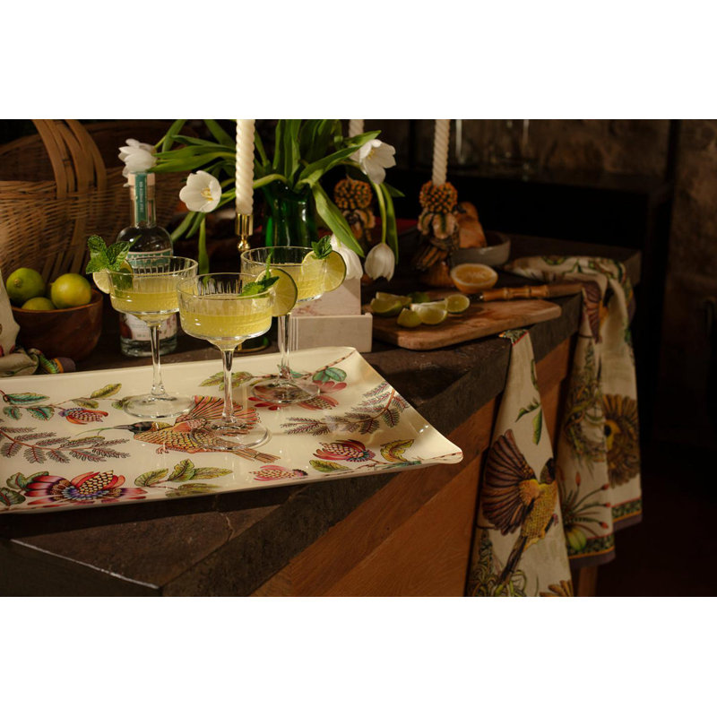 Weaver Garden Acrylic Tray, 18" W x 14" D x 1.5" H, Stone