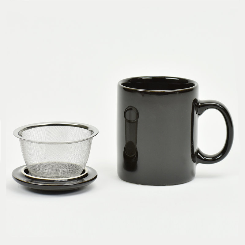 Grande tasse à café à infusion 11 oz. Reinhold, Noir