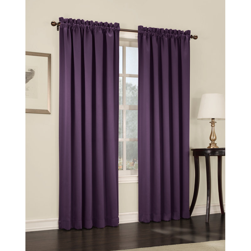 Panneau de rideau obscurcissant et isolant en polyester - Basics by Wayfair ™, Prune, 1, l 54" x L 84"