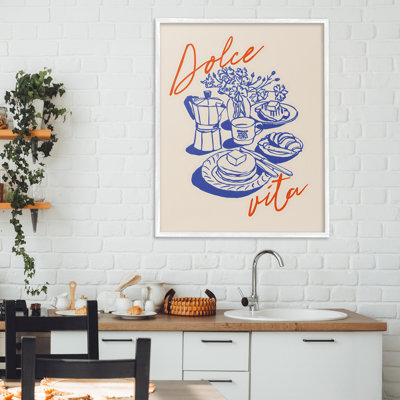Retro Breakfast Morning Spread Framed Giclee, design by The Prints Vibe