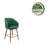 28'' Velvet Upholstered Bar Stool with Rubberwood Legs-885176848