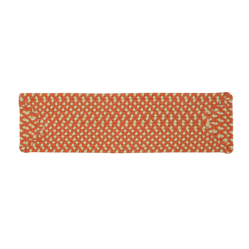 Tapis d'escalier Marathovounos - Tangerine, Tangerine / céleri