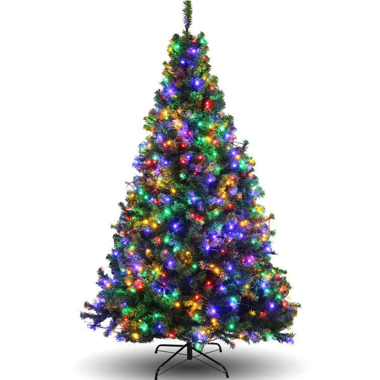 70.87" Green Spruce Christmas Tree with 300 LED Lights